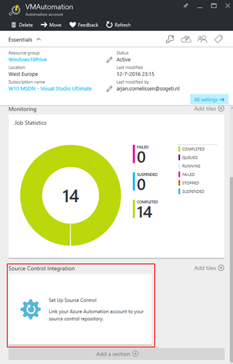 Azure automation integration